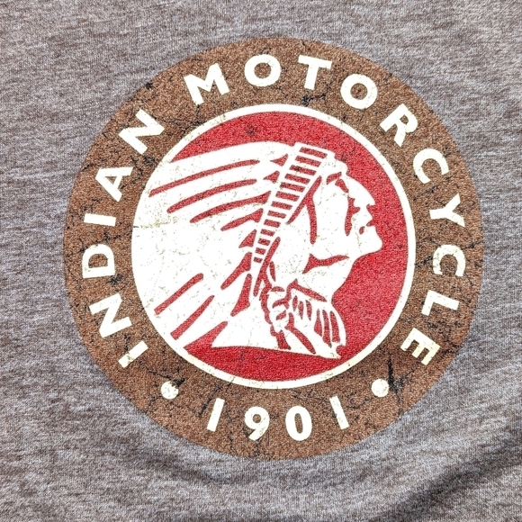 Indian Motorcycle Sturgis 2016 76th Anniversary Tee in Heathered Brown Sz Medium - Picture 4 of 8